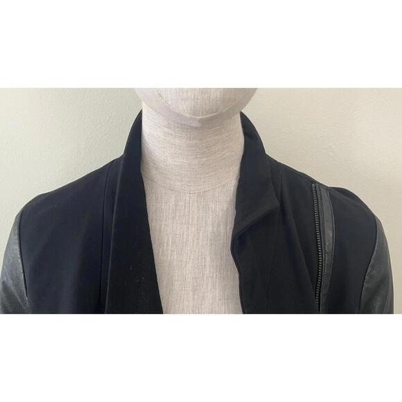 RUDSAK LEATHER AVANT GARDE ASYMMETRICAL LEATHER WOOL JACKET - Picture 6 of 15